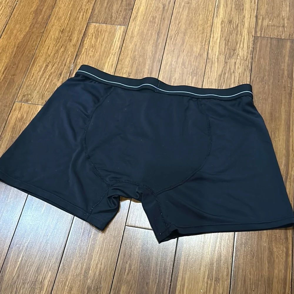 Rainforest Black Boxer Briefs with Mid-Thigh Length Xl